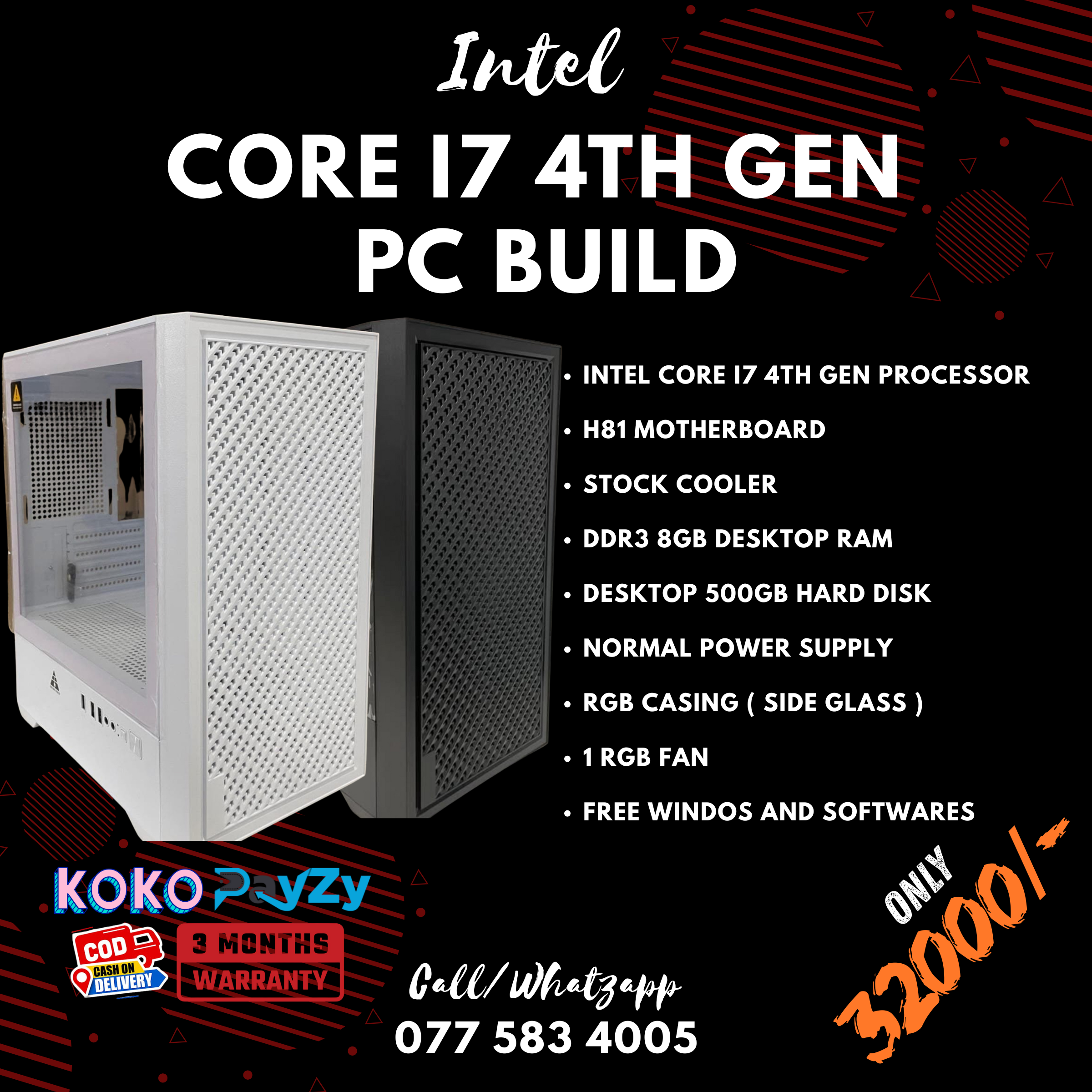 Red New Arrivals Fashion LinkedIn Post (7) Core i7 4th Gen PC Build - Image 1