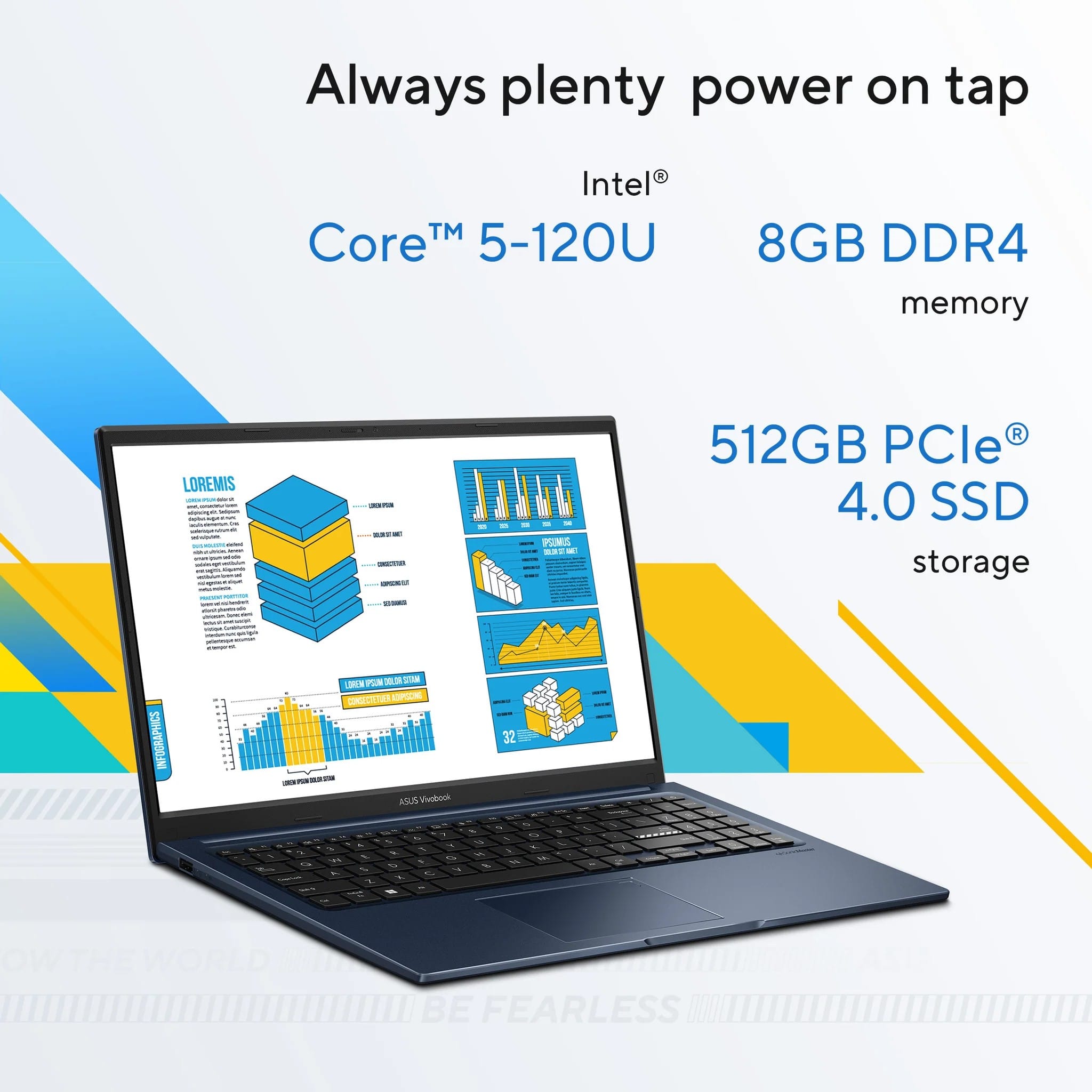 2 ASUS VivoBook X1504VA-NJ2920 (Core 5 8GB, 512GB SSD) - ( 1 YEAR WARRANTY ) - Image 1