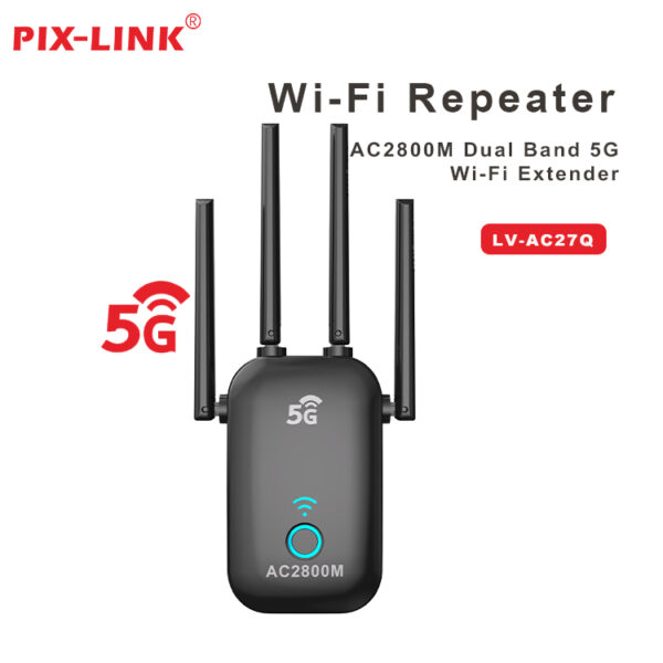 PIX-LINK LV-AC27Q AC2800 5G WIFI DUAL BAND REPEATER/AP