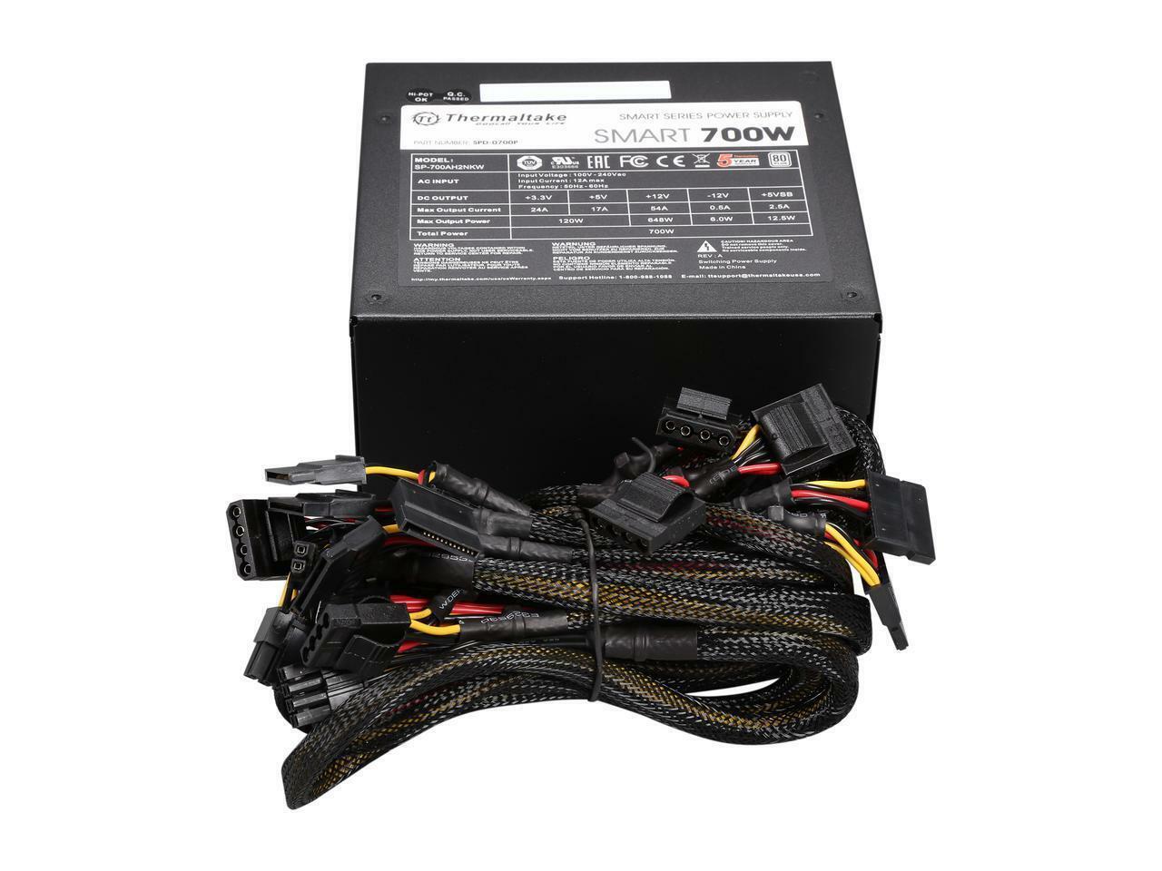 Thermaltake-Smart-Series-700W-SLI-CrossFire-Ready-Continuous-Power-ATX12V-V23-301782241643-5 USED 700W 80+ GAMING POWER SUPPLY ( 3 MONTHS WARRANTY ) - Image 1