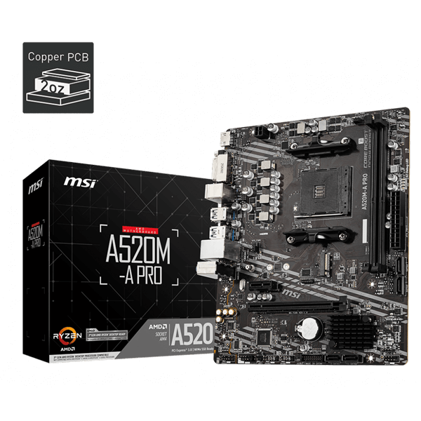 BRAND NEW MSI A520M-A PRO MOTHERBOARD  ( 3 YEARS WARRANTY )